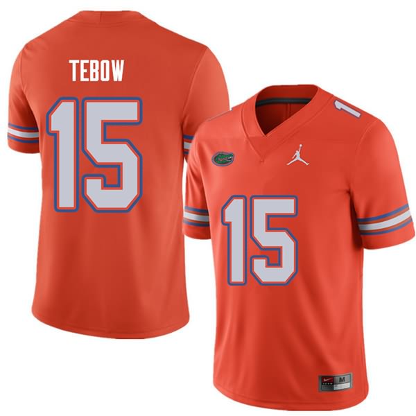 Men's NCAA Florida Gators Tim Tebow #15 Stitched Authentic Jordan Brand Orange College Football Jersey HHC8765TB